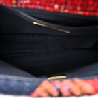 Tweed Quilted Medium Chanel 19 Flap Red Navy Multicolor