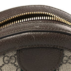 GG Supreme Monogram Web Mini Ophidia Round Shoulder Bag Brown