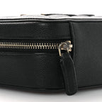 Caviar Quilted CC Filigree Vanity Clutch With Chain Black