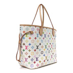 LV X TM Monogram Multicolor Neverfull MM White