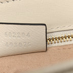 GG Supreme Monogram Horsebit 1955 Shoulder Bag Beige Mystic White
