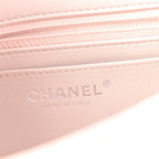 Lambskin Quilted Mini Rectangular Flap Light Purple
