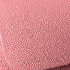 Caviar Quilted Medium Double Flap Pink