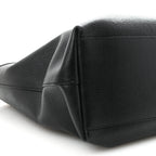 Textured Calfskin Web Medium Ophidia Shopping Tote Black