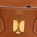 Taurillon Clemence Birkin 35 Gold