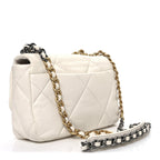 Goatskin Quilted Medium Chanel 19 Flap White