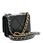 Lambskin Quilted Chanel 19 Wallet On Chain WOC Black