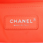 Mixed Fibers Calfskin Medium Deauville Tote Pink Orange