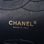 Lambskin Quilted Jumbo Double Flap Navy