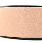 Caviar Quilted Round Filigree Crossbody Beige Black