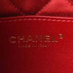Shiny Calfskin Quilted Mini Chanel 22 Red