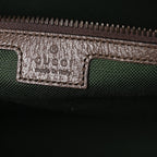 GG Supreme Monogram Textured Dollar Calfskin Web Medium Savoy Duffle Bag Beige Dark Brown