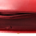 Lambskin Quilted New Medium Boy Flap Dark Red