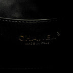 Washed Denim Quilted Medium Chanel 25 Handbag Black