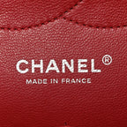 Caviar Quilted Jumbo Double Flap Dark Red