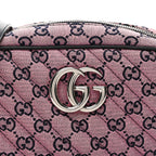 Monogram Multicolor Matelasse Diagonal Small GG Marmont Chain Shoulder Bag Pink Blue