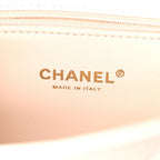 Caviar Quilted Maxi East West Coco Handle Flap White