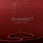 Caviar Quilted Jumbo Double Flap Dark Red