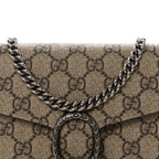 GG Supreme Monogram Mini Dionysus Chain Wallet Beige Taupe