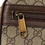 Soft GG Supreme Monogram Medium Ophidia Belt Bag Dark Brown