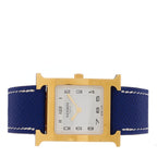 Stainless Steel Epsom 26mm Heure H Hour Quartz Watch Bleu Electrique