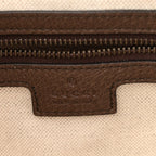 GG Supreme Monogram Textured Dollar Calfskin Web Ophidia Wristlet Shoulder Bag Beige Ebony New Acero
