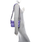 Aged Calfskin Quilted Small Gabrielle Hobo Purple