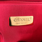 Goatskin Quilted Large Chanel 19 Flap Dark Pink