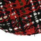 Tweed Quilted Chanel 19 Round Clutch With Chain  Red Black White Green