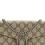 GG Supreme Monogram Mini Dionysus Chain Wallet Beige Taupe
