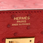 Ostrich Birkin 30 Rouge Vif