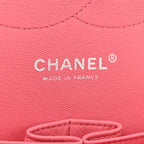 Lambskin Quilted Jumbo Double Flap Pink