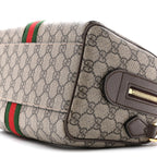 GG Supreme Monogram Web Small Ophidia Top Handle Bag Beige Ebony