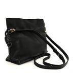 Calfskin Mini Flamenco Knot Clutch Black