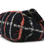 Tweed Quilted Large Chanel 19 Flap Black Orange Blue