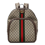 GG Supreme Monogram Medium Ophidia Day Backpack Brown