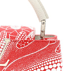 LV X YK Taurillon Psychedelic Flower Capucines BB Rouge