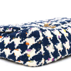 Tweed Quilted Medium Chanel 19 Flap Ecru Navy Blue Multicolor
