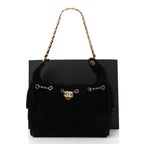 Suede Quilted Small Chanel 25 Handbag Black