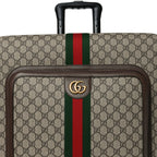 GG Supreme Monogram Web Medium Savoy Trolley Beige Ebony