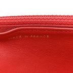 Lambskin Quilted Boy Wallet On Chain WOC Red