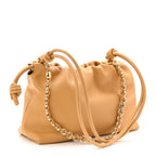 Mellow Nappa Donut Medium Chain Flamenco Knot Clutch Sahara