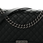Caviar Quilted New Medium Boy Flap Black