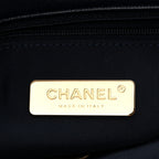 Goatskin Quilted Large Chanel 19 Flap Navy Blue