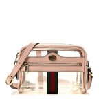 Vinyl Web Mini Ophidia Transparent Shoulder Bag Perfect Pink