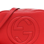 Pebbled Calfskin Small Soho Disco Bag Tabasco Red