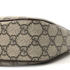 GG Supreme Monogram Textured Dollar Calfskin Web Small Ophidia GG Handbag Beige Ebony New Acero