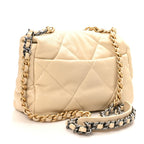 Lambskin Quilted Medium Chanel 19 Flap Beige