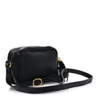 Pebbled Calfskin Small Soho Disco Bag Black