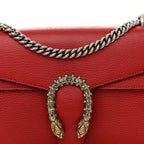 Dollar Calfskin Swarovski Crystal Small Dionysus Shoulder Bag Hibiscus Red